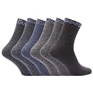 Ladies/Womens Cotton Rich Boot Socks (Pack of 6)