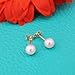 Round White Freshwater Cultured Pearl Stud Earrings in 14k White/Yellow Gold/Sterling Silver