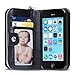 iPhone 5C Case, Vofolen [Zipper Wallet] iPhone 5C Cover PU Leather Protective Shell Folio Flip Holster Carrying Case Detachable Slim Defender Card Holder Wrist Strap for iPhone 5C -Black