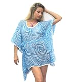 LALEELA Superbe ptd Sheer Chiffon Tube Kaftan Plage Couvrez Tunique cadeau Saint Valentine Valentin