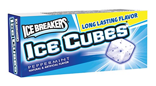 Ice Breakers Ice cubess Sugar Free Peppermint Gum, 10-Piece Boxes(Pack of 8)