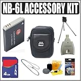CTA NB-6L Replacement Li-Ion Battery Pack Plus 4GB Accessory Outfit - CTA ACANNB6LK4