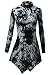 DJT Womens Turtleneck Long Sleeve Flared Hankerchief Hem Tunic