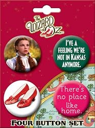 The Wizard of Oz Dorthy 4 Piece Button Set