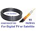 10m Low Loss Webro black WF100 Digital Satellite Coax with 10 free cable clips