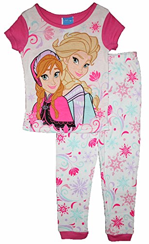 Disney Frozen Little Girls Tight Fit Cotton Pajama Set
