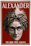 Click for more about Alexander - The Man Who Knows [RED]: Alexander [Mentalist] CANVAS ARTWORK BOX FRAMED - Portrayer Publishers, UK.
