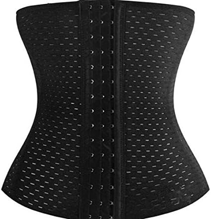 Breathable Waist Trainer for Weight Loss Workout Cincher Hourglass Corset S-3XL (black, L)
