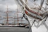Wallmonkeys Peel and Stick Wall Decals - Sailing Ships in Port - Removable Graphic