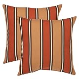 Outdoor Patio Plantation Patterns O Stripe Decorative Pillow Set - Set of 2