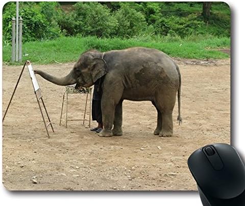 Mouse pad with Elephant Writting Something on Board Size in 9 inch(220mm) X 7 inch(180mm)