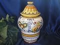 Deruta Raffaellesco Biscotti & Apothecary Jar from Italy