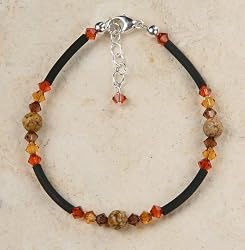 Swarovski Crystal and Picture Jasper Bracelet