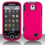 Samsung Intercept Moment 2 M910 Cell Phone Rubber Feel Rose Pink Protective Case Faceplate Cover