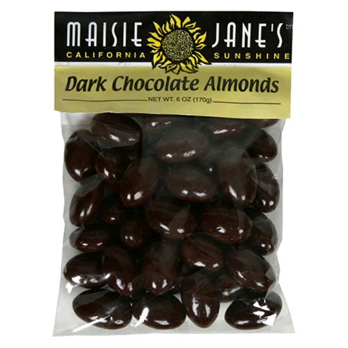 Maisie Jane's Dark Chocolate Almonds, 6-Ounce Packages (Pack of 3) by Maisie Jane's