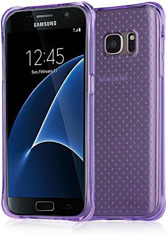 Galaxy S7 edge Case, TNI Stylish Hockey Case Soft TPU Shockproof Full Body Protection Case for Samsung Galaxy S7 edge Phone (Purple)