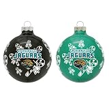 NFL Jacksonville Jaguars Traditional 2 5/8" Ornament Set in Primary and Secondary Team Color