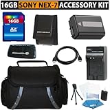 16GB Essential Accessory Kit For Sony NEX-7 NEX7 Digital Camera Includes 16 ....
