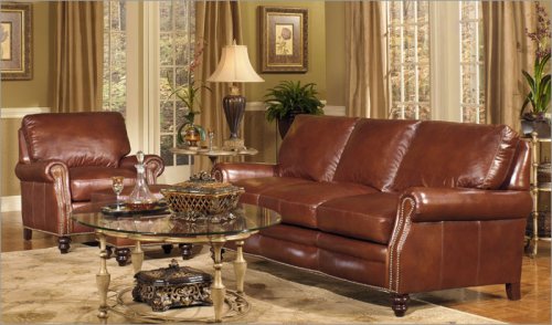Bradington-Young 737 - ST Colton 5 Piece Leather Living Room Set