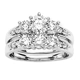 14K White Gold 2 ct. Diamond Engagement Set