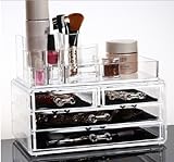 Acrylic Makeup Cosmetics Organizer Luxury Crystal Insert Holder Box