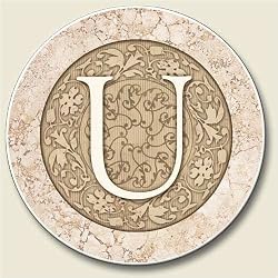 Monogram "U", Auto Coaster - Single Coaster for Your Car