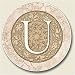 Monogram "U", Auto Coaster - Single Coaster for Your Car