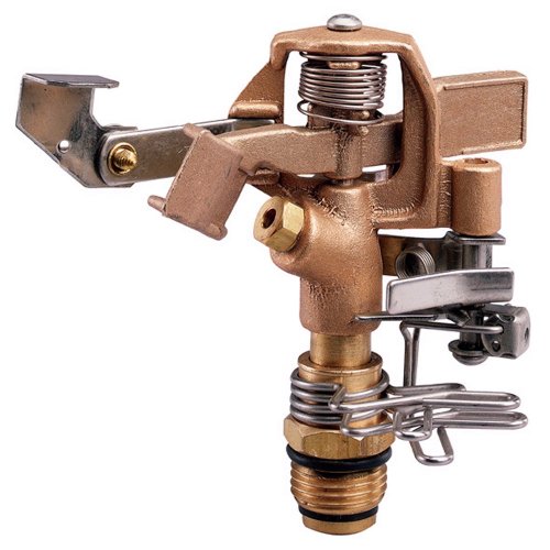 Orbit Sprinkler System 1/2-Inch Brass Impact Head with 25-40-Foot Coverage 55032