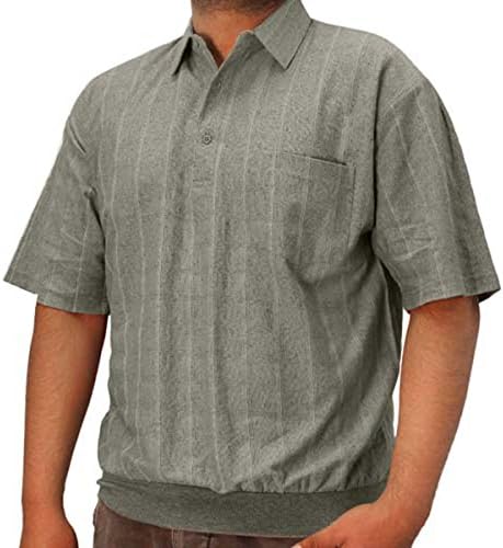 LD Sport Allover Short Sleeve Banded Bottom Shirt 6010-551 Grey (Large)