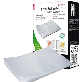 Caso Profi-Sacs plastiques  20 cm x 30 cm - 50 sachets sous vide - solide et anti-d�chirures / utilisation micro-ondes possible