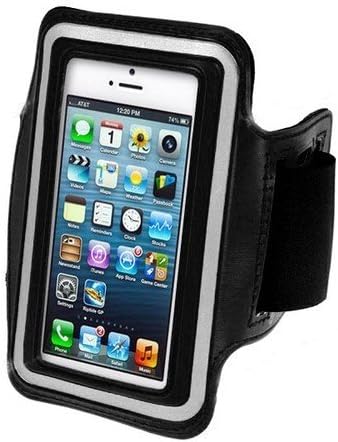 At Last a Secure way to keep your Apple iPhone 5 5S 5C, iPod Touch 5 Smartphone Protected & in place for Fitness Training - Sport, Gym, Running, Exercise, Cycling, Body Building - Black - Luxury Design Quality Case - Lightweight Comfortable Stylish Neoprene Waterproof Sweat Protection Washable - Won't Slide Adjustable - Built in Key Feature - Earphones - 100% Hassle Free Money Back Guarantee