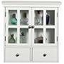 2 Door, 2 drawer Wall Cabinet Glass Door White