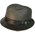Christys' Crown Series "Bruce Le Roy" Low Profile Fedora Paper Rex with Asian Style Brocade Hat Band Limited Edition Rock Trilby