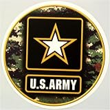 Army Star Full Color 6 Vinyl Round Decal