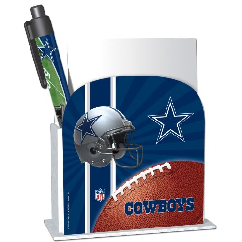 Dallas Cowboys Stationery Desk Caddy with Matching Ballpoint Grip Pen - NFL (12019-QUG) at Amazon.com