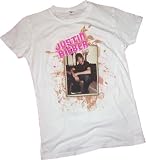 Justin Bieber - Color Splash Crop Sleeve Fitted Juniors T-Shirt