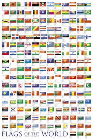 1art1 48817 Flaggen - Flaggen Der Welt 2010 Poster (91 x 61 cm) Preisvergleich