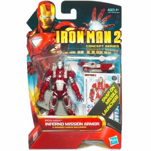 Iron Man 2 Movie 4 Inch Action Figure Inferno Mission Iron Man