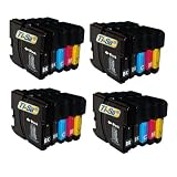 20x XL kompatible Druckerpatronen für BROTHER ersetzt LC 980, LC1100 - Farben: 8x Black und je 4x Color