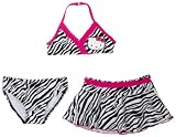 Hello Kitty Girls 2-6x 3 Pc Swimwear Set, (Halter, Bikini Bottom, Skirt)