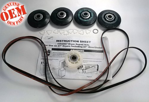 PS373088 NEW FACTORY ORIGINAL OEM FSP WHIRLPOOL KENMORE MAYTAG ROPER ESTATE KITCHENAID MAGIC CHEF CLOTHES DRYER REPAIR KIT ( Includes (1) 661570 Belt (4) 3396802 Rollers (1) 3388672 Idler (8) 690997 Tri Rings (1) 233520 Washer (1) 279909 Instruction Sheet