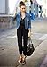 Sheinside Women's Spaghetti Strap V Neck Loose Jumpsuit