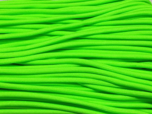 100ft Type III Neon Green Paracord 550 Parachute Cord 7 Strand Made in USA