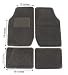 Eurow Gray Premium Plush Pile Carpet Floor Mat - 4 Piece