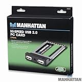 Manhattan USB 2.0 Hi-Speed 2-port PCMCIA Cardbus Type II Slot 32-bit interface Laptop Adapter