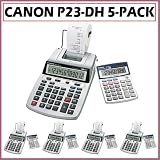 Canon P23-DH V miniDesktop Printing Calculator w/ LS-100 Calculator 5-Pack