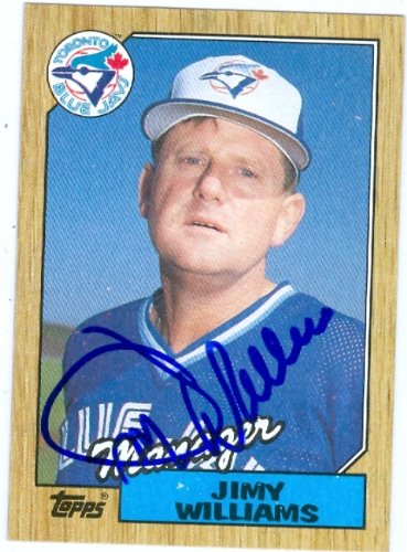 Jimy Williams Autographed/Hand Signed baseball card (Toronto Blue Jays) 1987 Topps #786 (67)