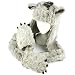 Winter Faux Fake Fuzzy Animal Fur Scarf Trapper Hat with Paws Gloves Mittens Gray