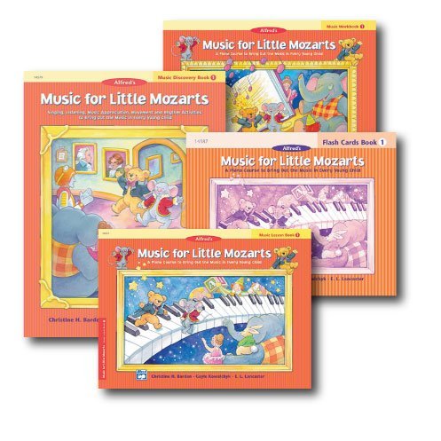 Music for Little Mozarts Level 1 - Piano Curriculem Set - Lesson Book, Discovery Book, Workbook and Flash Cards Included