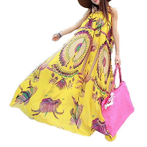 (ディーコッテ)D'Kotte レディース 春 ワンピース ワンピ ロング丈 マキシ シフォン エスニック ビーチ リゾート ドレス neaa125